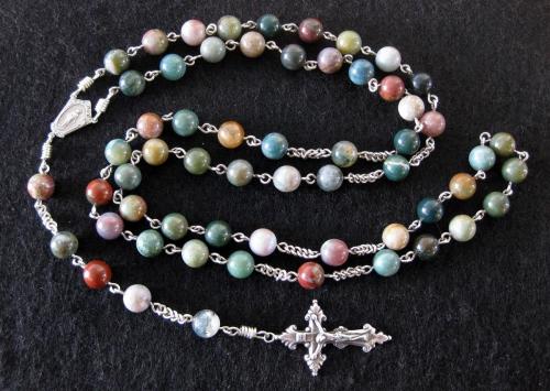 8mm Indian Agate Rosary